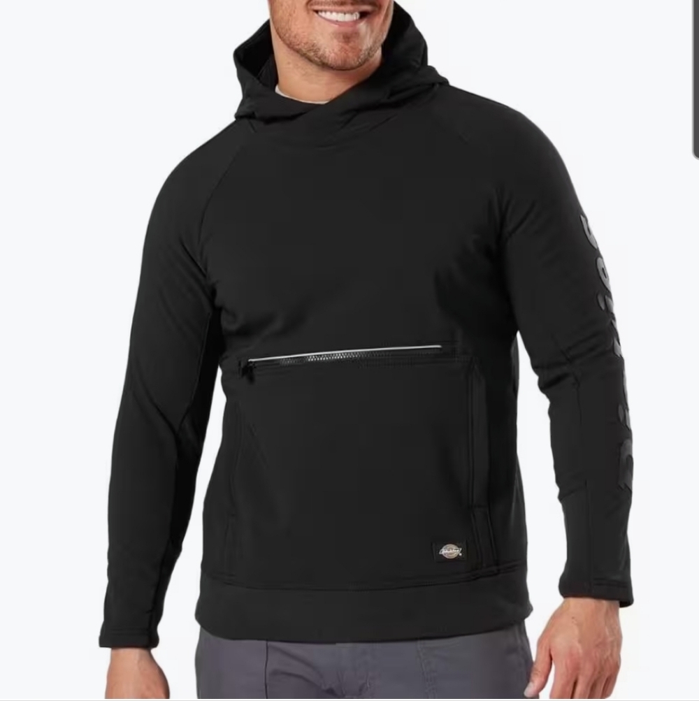 Dickies Black ProTect Pullover Hoodie Water-resistant Hood Momentum Size M EUC
